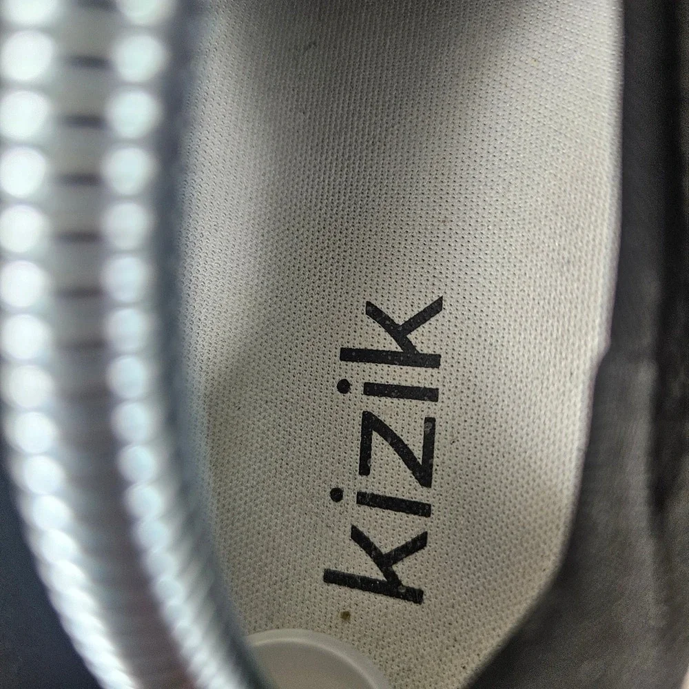 Kizik Lima Hands-Free Mens 11 W 12.5 Sneakers Black White Mesh Athletic Shoes